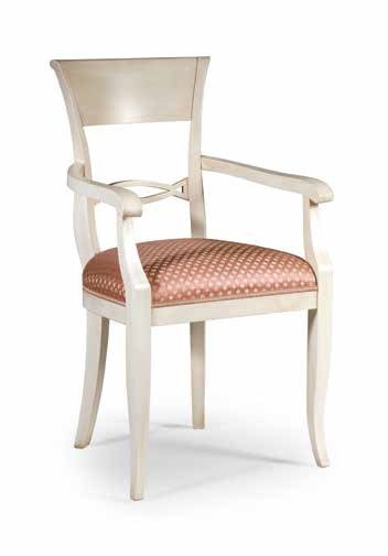 Poltroncina in stile con seduta in tessuto